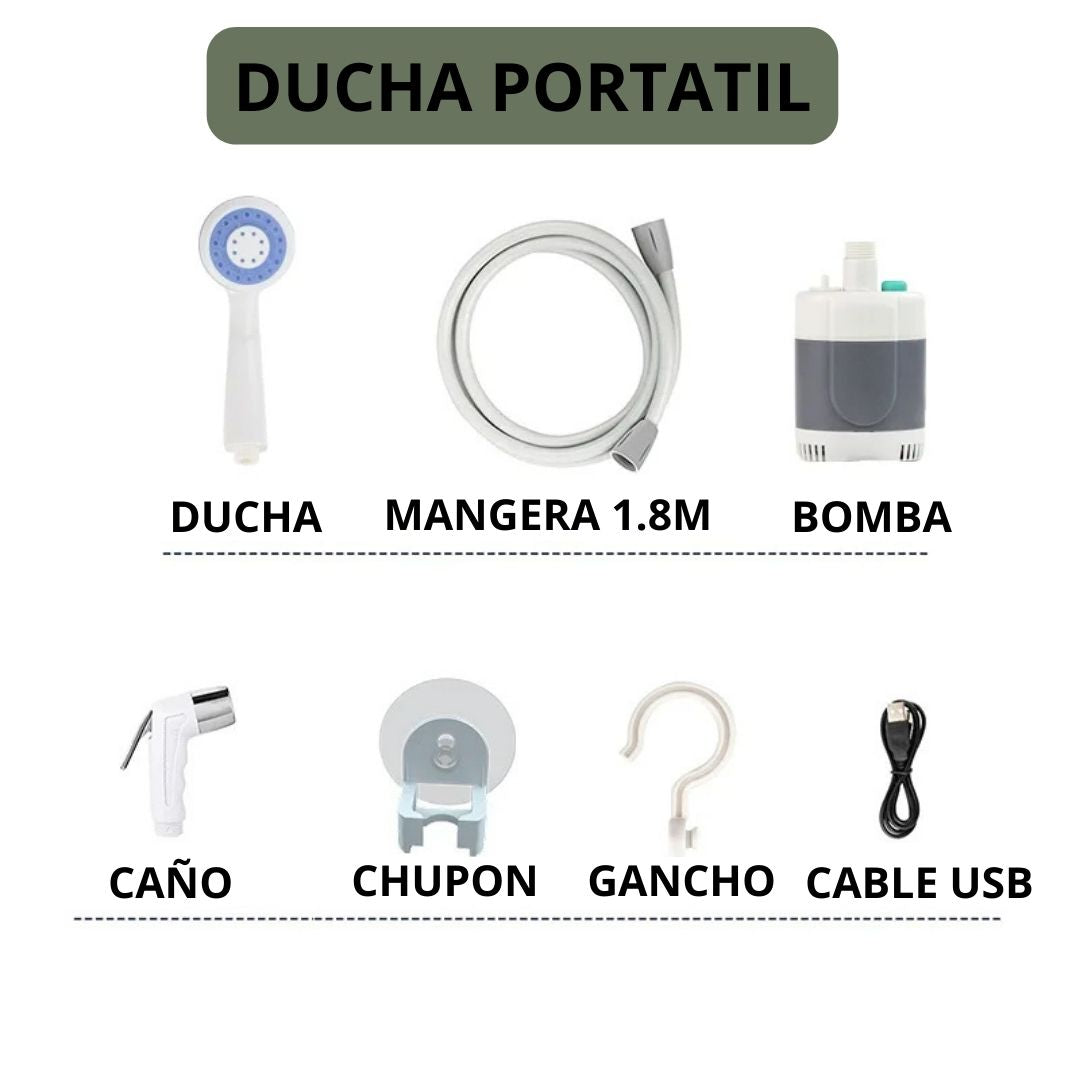 DUCHA PORTÁTIL RECARGABLE💧