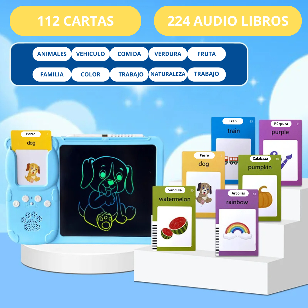 Tablet con tarjeta de APRENDIZAJE