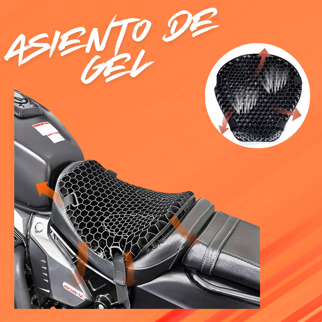 ASIENTO DE GEL PARA MOTO + RELOJ DIGITAL