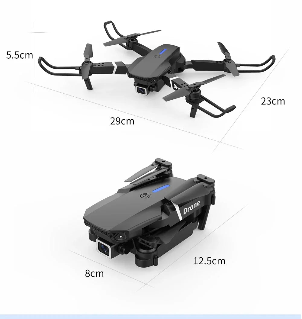 DRONE E88 -Gran Angular 4K - para principiantes