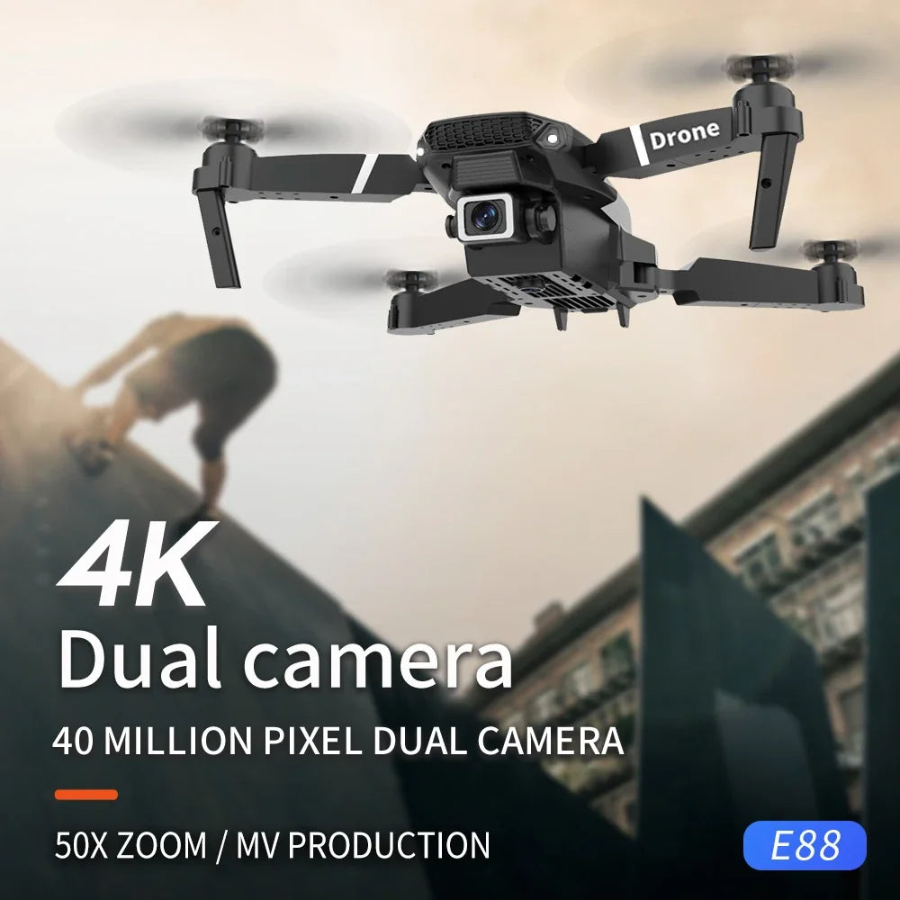 DRONE E88 -Gran Angular 4K - para principiantes